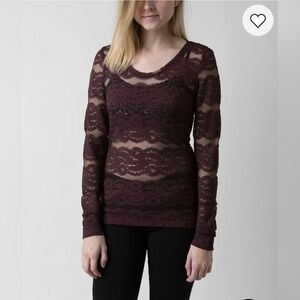 BKE Boutique Fudge Lace Top XS